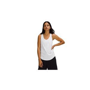 Love Tank Top - Short Serve Stripe White Black